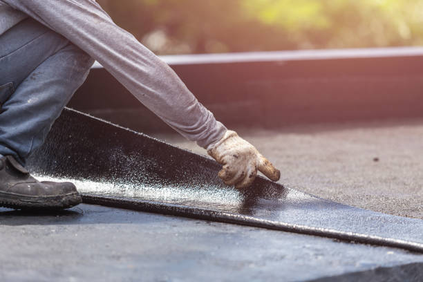 Professional Exterior Waterproofing technician working in Schoolcraft, MI